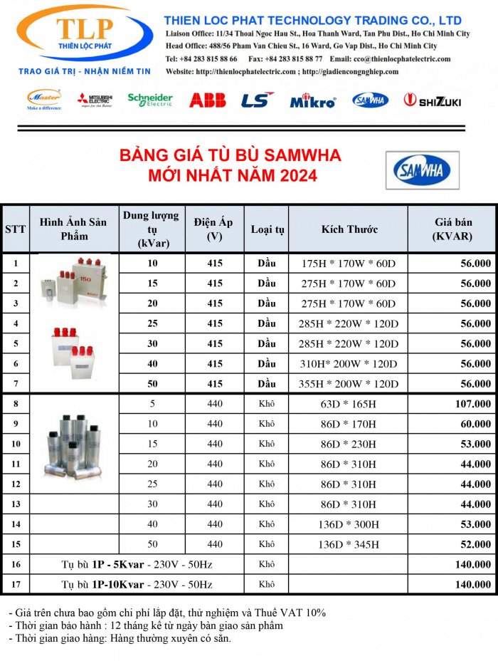 bang_gia_tu_bu_samwha_moi_nhat_2024