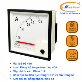 Đồng Hồ Đo Ampe Trực Tiếp MT-96 40A Master