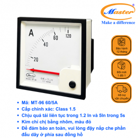 Đồng Hồ Đo Ampe MT-96 60/5A Master