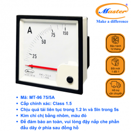 Đồng Hồ Đo Ampe MT-96 75/5A Master