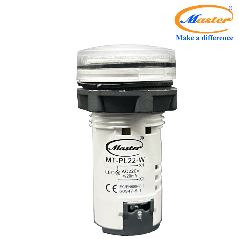 Đèn báo led trắng Master