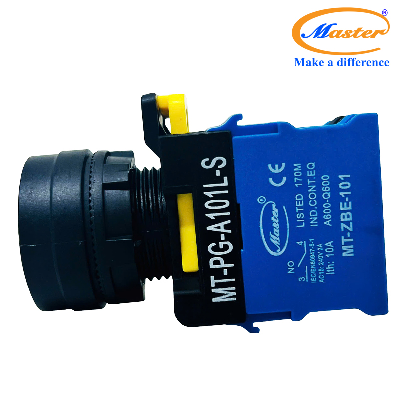 Nút Nhấn ON Có Đèn Màu Xanh Lá Master (Loại Tự Nhả)