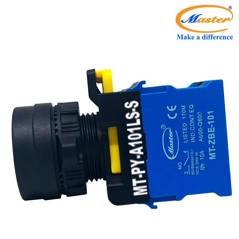 Nút Nhấn Reset Có Đèn Màu Vàng Master - Loại Tự Giữ