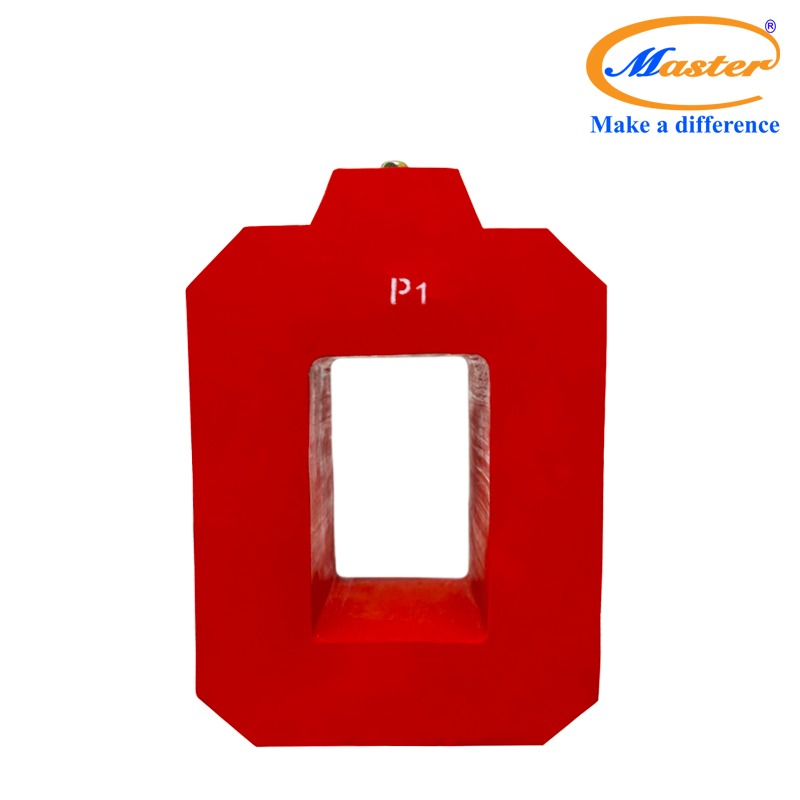 Biến dòng bảo vệ PCT 800/5A Master - đúc Epoxy vuông đỏ