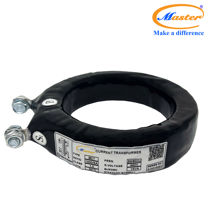 Biến dòng đo lường MCT 1000/5A Master - đúc epoxy đen tròn