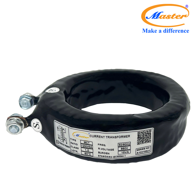 Biến dòng đo lường MCT 1250/5A Master - đúc epoxy đen tròn