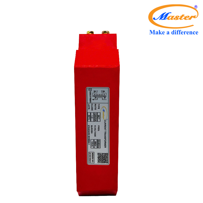 Biến dòng đo lường MCT 1250/5A Master - đúc epoxy vuông đỏ