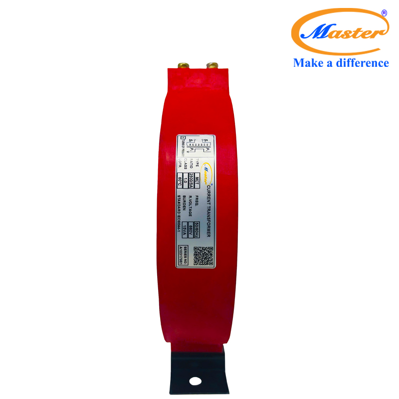 Biến dòng đo lường MCT 2500/5A Master - đúc epoxy đỏ tròn