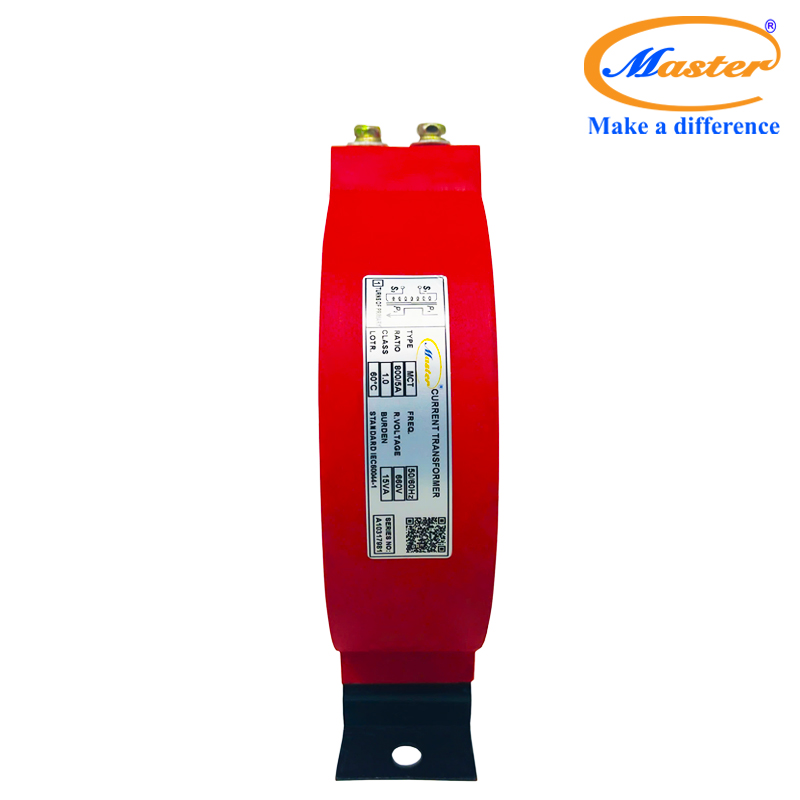 Biến dòng đo lường MCT 800/5A Master - đúc epoxy đỏ tròn