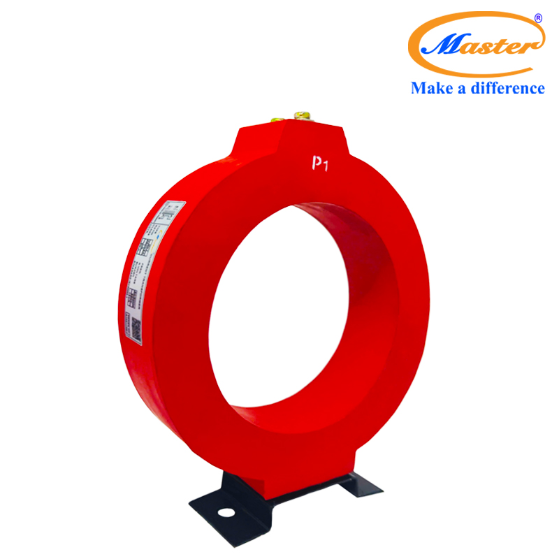 Biến dòng đo lường MCT 2000/5A Master - đúc epoxy đỏ tròn
