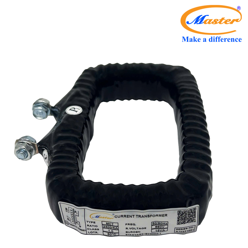 Biến dòng đo lường MCT 2500/5A Master - đúc epoxy vuông đen