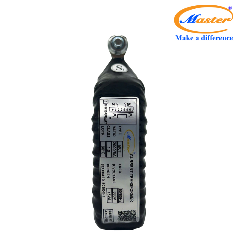 Biến dòng đo lường MCT 2000/5A Master - đúc epoxy vuông đen