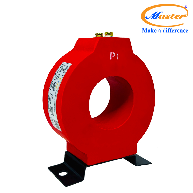 Biến dòng đo lường MCT 400/5A Master - đúc epoxy đỏ tròn