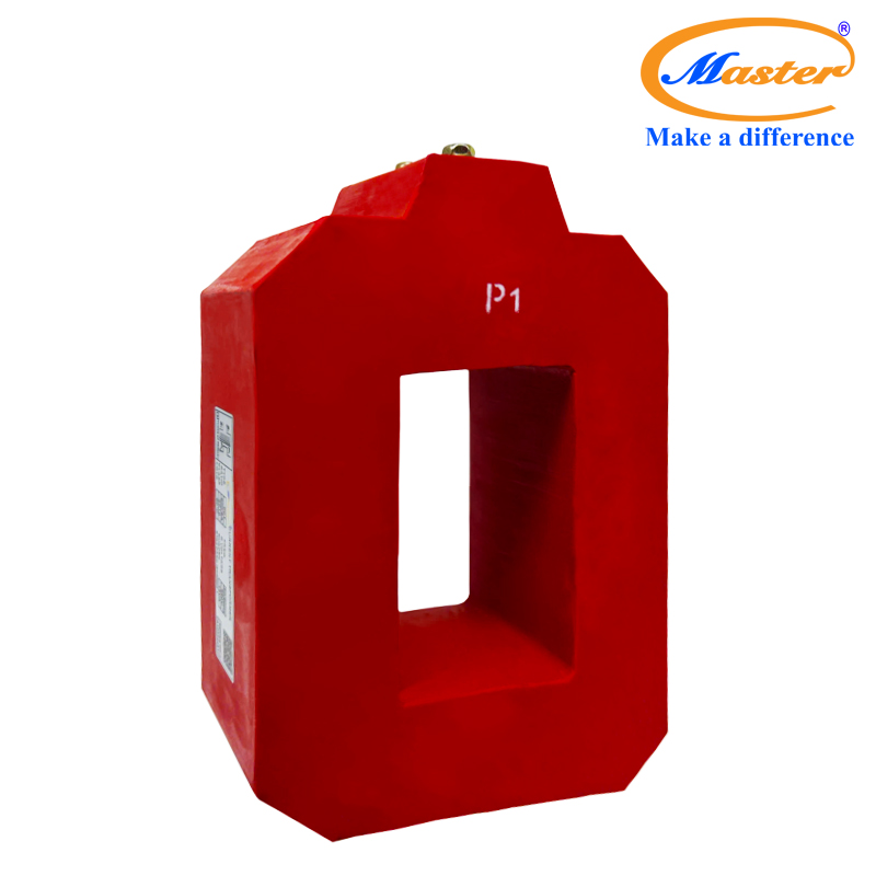 Biến dòng bảo vệ PCT 1000/5A Master - đúc Epoxy vuông đỏ