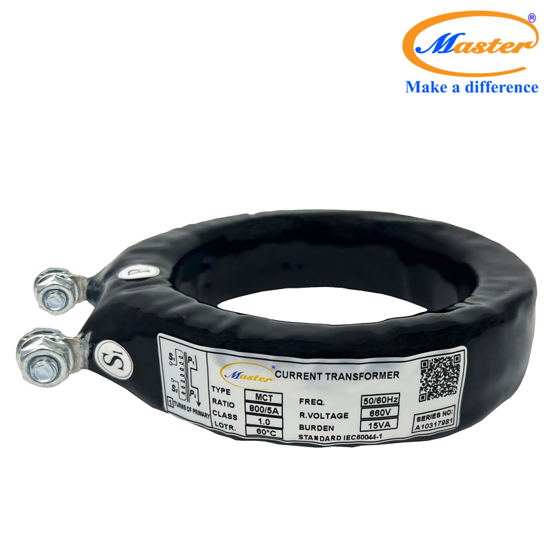 Biến dòng đo lường MCT 800/5A Master - đúc epoxy đen tròn