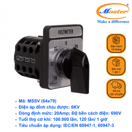 Chuyển Mạch Volt 7 Vị Trí 64x79 Master